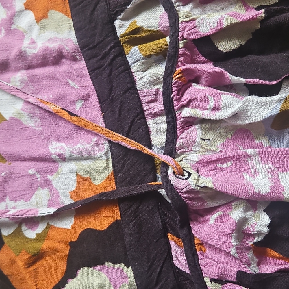 Free People Floral Flounce Ruffle Hem Mini Dress - Picture 4 of 5
